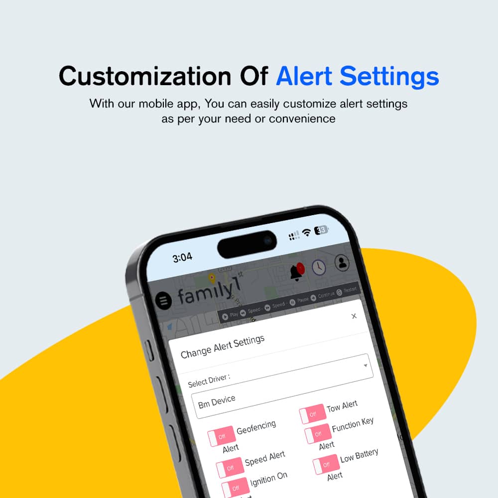 customization of alert settings