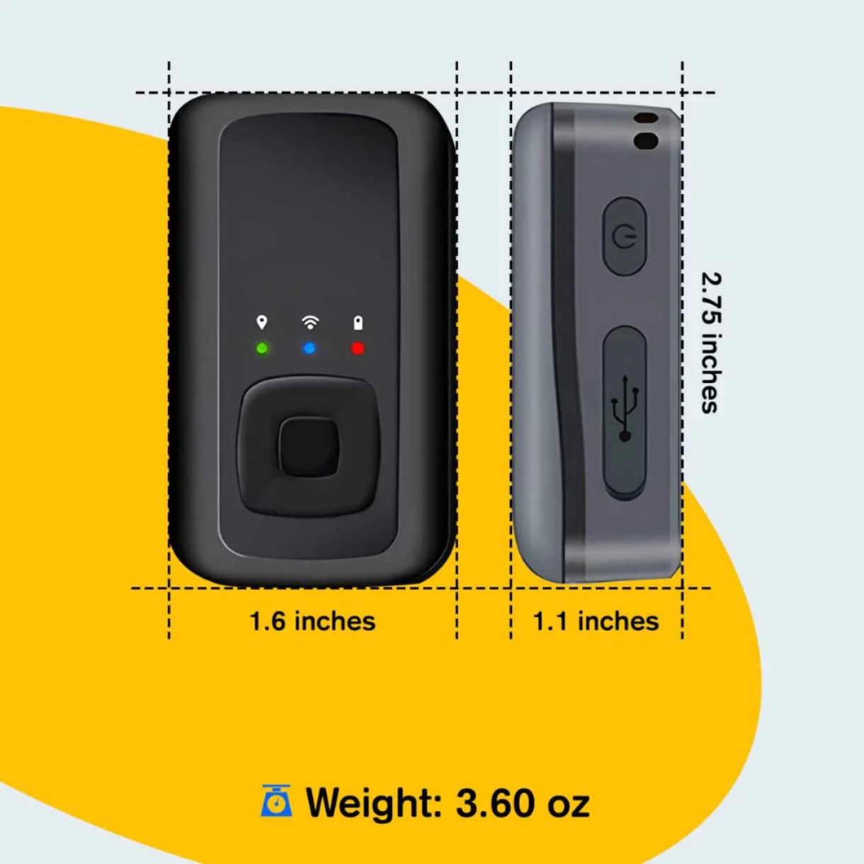 size of no monthly fee tracker