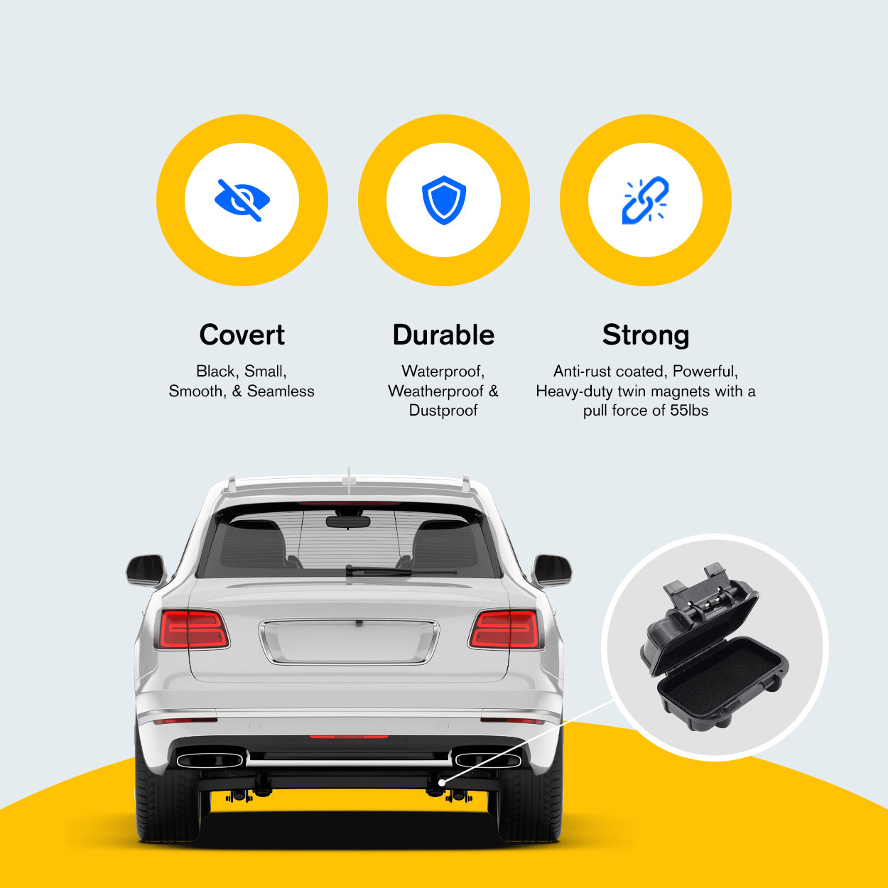 use magnetic case to track covertly