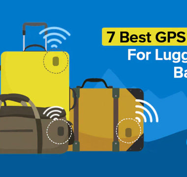 collection of gps tracking devices for luggage and backpacks