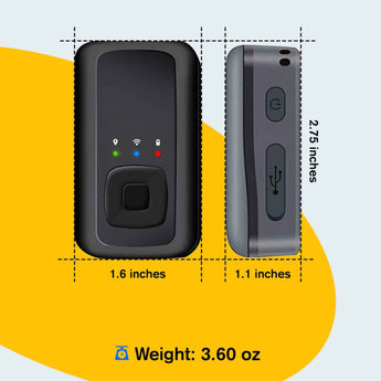size of our portable gps tracker