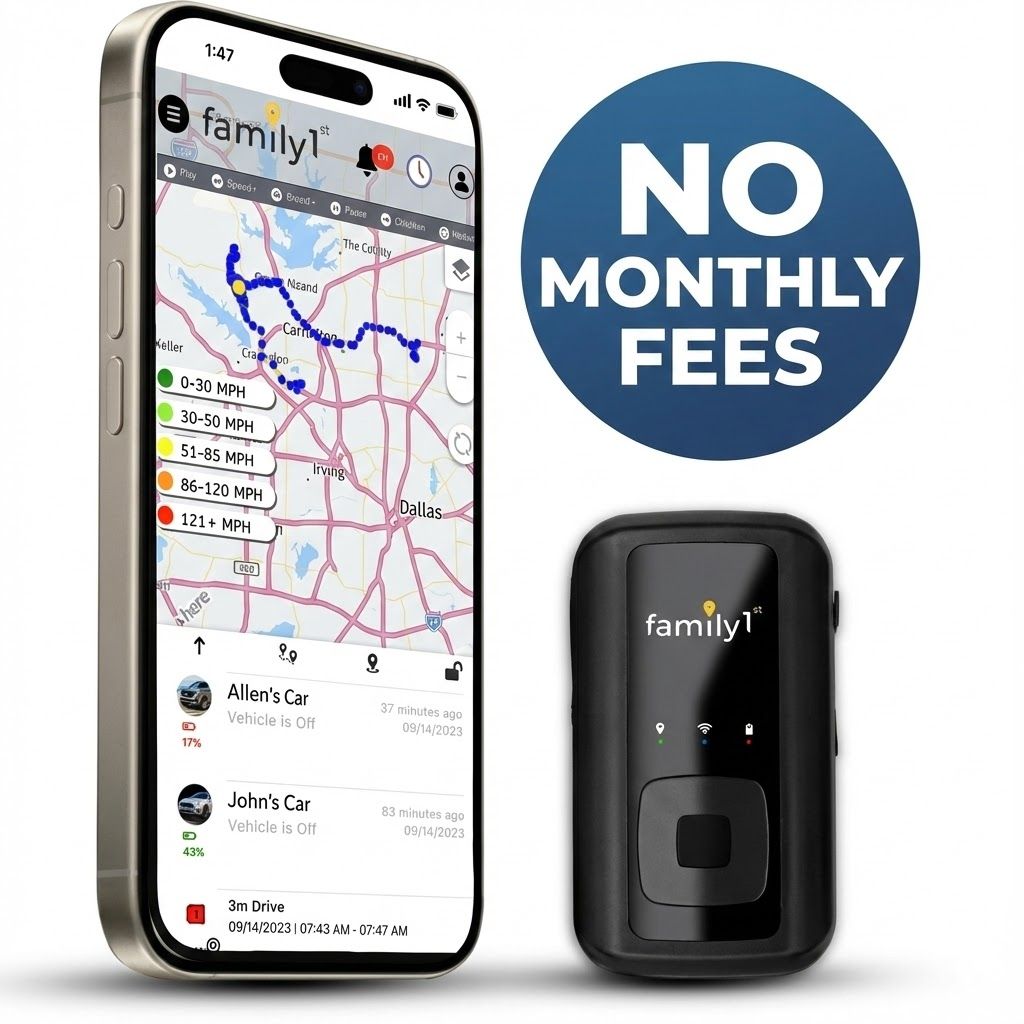 real-time gps tracker with no monthly fee
